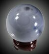 Polished Brazilian Agate Sphere With Amethyst #31349-2
